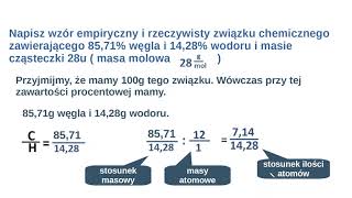 Ustalanie wzoru na podstawie zawartości procentowej Wzór empiryczny i rzeczywisty [upl. by Stephenson402]