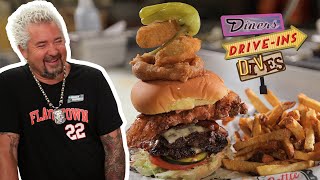 Guy Fieri Takes Down the TITAN Sandwich in Nashville  Diners DriveIns and Dives  Food Network [upl. by Ger326]