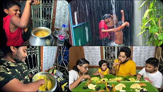 বৃষ্টির দিনে ভাগিনা ভাগ্নি মিলে যা রান্না করলো 😋😋😋 [upl. by Otrebogad]