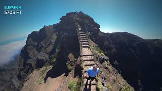 Madeira – PR1 Trail from Pico do Areeiro to Miradouro do Ninho da Manta [upl. by Jadd]