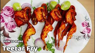 Crispy amp Tasty Teetar Fry  Hyderabadi Style Teetar fry  Grey Francolin fry [upl. by Nosneb]