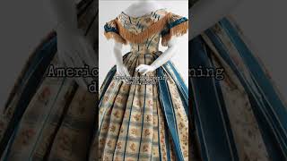 American silk evening dress👗🌸👗 19th century crinoline  late 1850s  history shorts dress [upl. by Tabbatha]