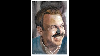 Amazing portrait of Ted Lasso shorts painting watercolor [upl. by Enirolf]