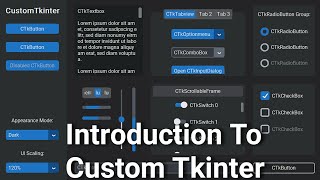 Modern Tkinter GUI  Custom Tkinter Tutorials  Python Modern GUI [upl. by Lamrouex628]