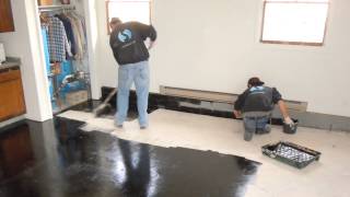 TruCrete  How to apply TruAmour one day epoxy garage flake floor paint [upl. by Morrie]