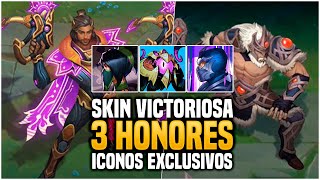 🏆¡SKIN VICTORIOSA 2º SPLIT SKIN 3 HONORES CONFIRMADAS ICONOS EXCLUSIVOS  LoL [upl. by Georgette]