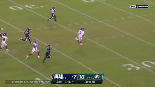 Daniel Jones Trips After 80 Yard Run  NFL Week 7 [upl. by Leeland]