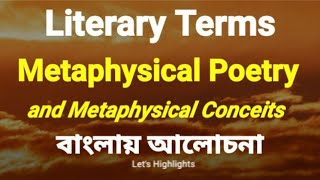 Metaphysical Poetry in English Literature Metaphysical Poetry and Poets  Metaphysical Conceit [upl. by Nonrev]