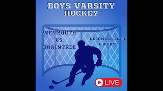 Braintree High School Boys Hockey vs Weymouth 122023 600pm [upl. by Harolda]