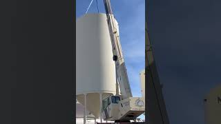 Relocating a grain bin and hopper bottom on a local farm this summer 🌾🚜 [upl. by Nadbus675]