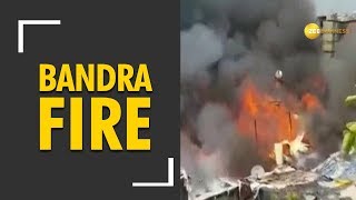 Massive fire breaks out in Bandra slum [upl. by Charlena3]