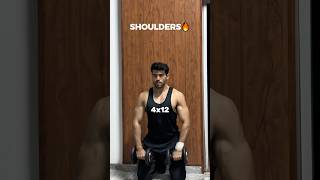 Shoulder Workout 🔥 5 Exercises For Bigger Shoulders bodybuilding fitness shorts [upl. by Lachman430]