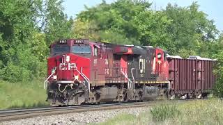 CN Rock Train Stalls on Grade in Fond Du Lac Wisconsin 81923 [upl. by Corny]