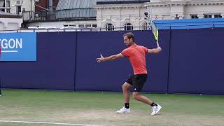 Richard Gasquet FOREHAND in Slow Motion BACK and FRONT view [upl. by Ahsikin]