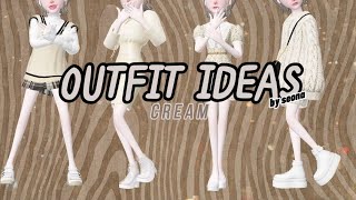 Cream Fashion Look ZEPETO Outfit Ideas [upl. by Alleunamme227]