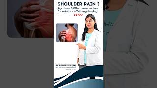 SHOULDER PAIN 3 effective exercises for rotator cuff strengthening shorts [upl. by Haroved]