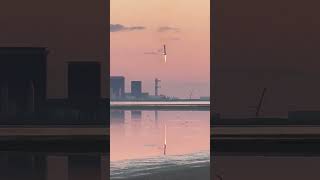 🔥¡Otra vista del cohete SUPERHEAVY aterrizando spacex starship nasa elonmusk ciencia [upl. by Ainad]