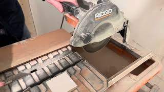 RIDGID 7 Inch Wet Tile Saw Stand 9 Amp Corded Laser Review Tile Pro Choice Heavy Duty Power Tool [upl. by Aisinut]