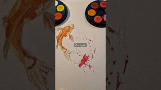 Drawing Koi Fish drawingtheraphy koi watercolor [upl. by Einnob4]