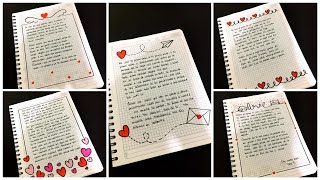 5 márgenes para decorar CARTAS de AMOR [upl. by Alaine]