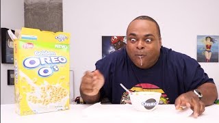 THIS IS THE BEST CEREAL IN THE WORLD Golden Oreo Os Cereal [upl. by Sukcirdor]