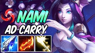 NAMI ADC MANAMUNE 3x INSTANT E SLOW Hail of Blades  New Build amp Runes  League of Legends [upl. by Annairam]