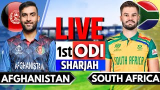 Afghanistan vs South Africa 1st ODI  Live Cricket Match Today  AFG vs SA Live Score amp Commentary [upl. by Leddy]