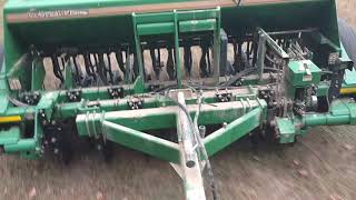 Overseeding a pasture with a no till drill [upl. by Rodina]