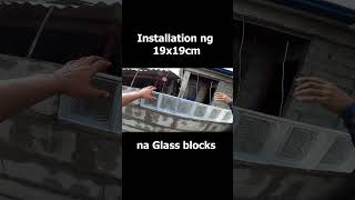 Glass block installation [upl. by Aicercul]