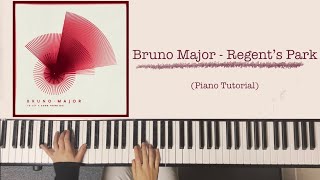 천천히 같이해요 Bruno Major  Regents Park semi hard  Piano Tutorial  Piano Cover  PianoTrip [upl. by Drais]