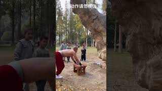 Chinese man climbs on sharp arrow shortvideo viralvideo [upl. by Marjorie]