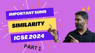 similarity important sums icse important sums from similarity 2024 icse maths important sums [upl. by Iramaj]