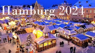 New Year 2024 in Hamburg and Walking Tour around City in 4K [upl. by Weidner919]