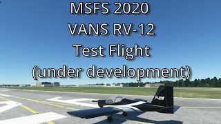 MSFS2020 VANS RV 12 test flight [upl. by Brew204]