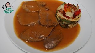 Lengua de ternera en salsa  AMAMA TXUS [upl. by Eimareg]