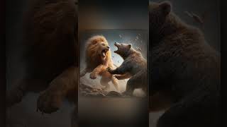 Cave lion vs Cave Bear shorts likely fight [upl. by Sievert]