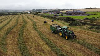 Baling silage on the edge of the Waterford cliffs [upl. by Aila]