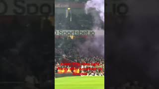 Aston Villa Fans Light Flares After Equaliser VS Arsenal [upl. by Hametaf]