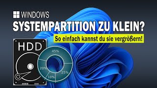 Windows Systempartition zu klein So einfach kannst du das Laufwerk vergrößern  EINFACH ERKLÄRT [upl. by Yuu]