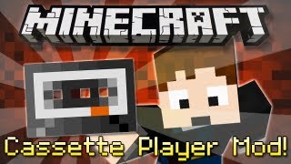 Minecraft  CASSETTE PLAYER MOD Play custom songs ingame [upl. by Nerrat]