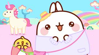 Molang and Piu Piu adopt The Cutest UNICORN 🦄😍  Funny Compilation For kids [upl. by Ltihcox809]