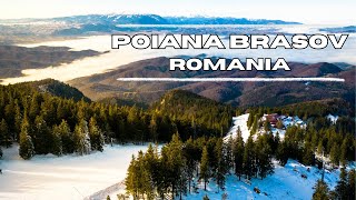 Poiana Brasov Romania December 2023  4K Drone Footage [upl. by Nelie]