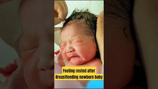 Feeling rested after Breastfeeding newborn baby breastfeeding breastmilk breastfeedingvlogs [upl. by Nesaj]