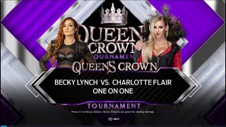 Becky Lynch vs Charlotte Flair WWE Full Match WWE2K24 [upl. by Norvin]