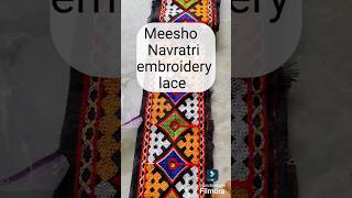 Meesho embroidery lace review haul sewing lehenga for navratri garbha banjara [upl. by Junette]