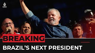 Brazil election Lula da Silva narrowly defeats Jair Bolsonaro [upl. by Aissat]