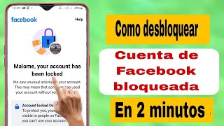 Cómo desbloquear una cuenta de Facebook 2024 Desbloqueo de cuenta de Facebook en 2 minutos [upl. by Subocaj]