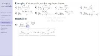 Matemática 12  Limites e continuidade  Aula 5 Limites notáveis com exponenciais e logaritmos [upl. by Bose]