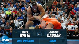 Derek White v Anthony Cassar FULL 2019 NCAA heavyweight championship match [upl. by Hakilam]