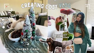 ✨creating cozy✨ holiday decor target runs workout motivation  vlog [upl. by Anam]